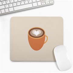 Artin Coffee Chocolate Brown Heart Love Large Mousepads by Mariart