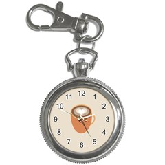 Artin Coffee Chocolate Brown Heart Love Key Chain Watches by Mariart