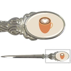 Artin Coffee Chocolate Brown Heart Love Letter Openers by Mariart