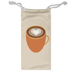 Artin Coffee Chocolate Brown Heart Love Jewelry Bag by Mariart