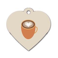 Artin Coffee Chocolate Brown Heart Love Dog Tag Heart (two Sides) by Mariart