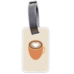 Artin Coffee Chocolate Brown Heart Love Luggage Tags (two Sides) by Mariart