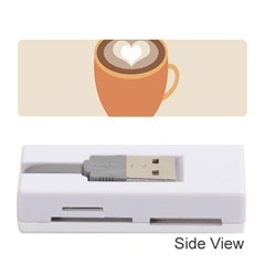 Artin Coffee Chocolate Brown Heart Love Memory Card Reader (stick)  by Mariart