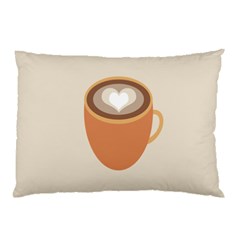 Artin Coffee Chocolate Brown Heart Love Pillow Case (two Sides) by Mariart