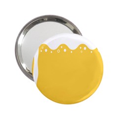 Beer Foam Yellow White 2 25  Handbag Mirrors