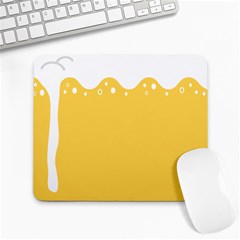 Beer Foam Yellow White Large Mousepads by Mariart