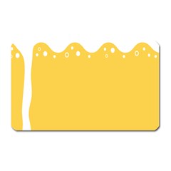 Beer Foam Yellow White Magnet (rectangular)