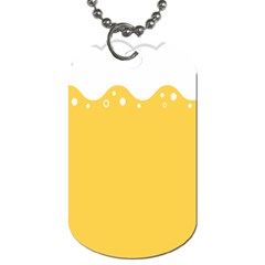 Beer Foam Yellow White Dog Tag (two Sides)