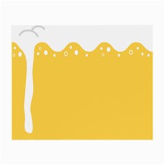 Beer Foam Yellow White Small Glasses Cloth (2-side) by Mariart