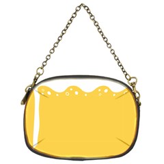 Beer Foam Yellow White Chain Purses (two Sides)  by Mariart