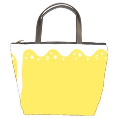 Beer Foam Yellow White Bucket Bags