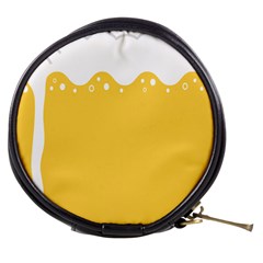 Beer Foam Yellow White Mini Makeup Bags by Mariart