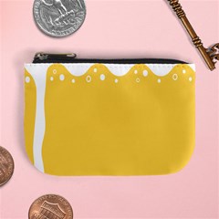 Beer Foam Yellow White Mini Coin Purses by Mariart