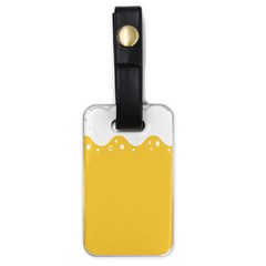 Beer Foam Yellow White Luggage Tags (one Side)  by Mariart