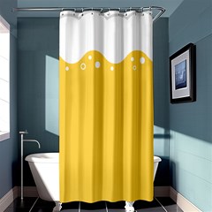 Beer Foam Yellow White Shower Curtain 36  X 72  (stall)  by Mariart