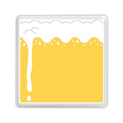 Beer Foam Yellow White Memory Card Reader (square)  by Mariart