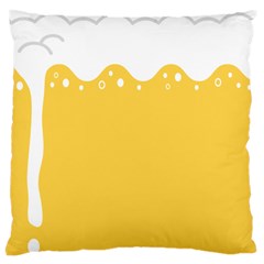 Beer Foam Yellow White Standard Flano Cushion Case (two Sides) by Mariart