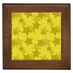 Yellow Star Framed Tiles by Mariart