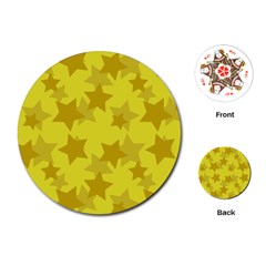 Yellow Star Playing Cards (round)  by Mariart