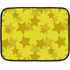 Yellow Star Fleece Blanket (mini) by Mariart