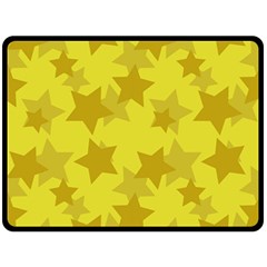 Yellow Star Fleece Blanket (large)  by Mariart