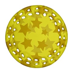 Yellow Star Ornament (round Filigree) by Mariart