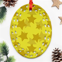 Yellow Star Ornament (oval Filigree) by Mariart