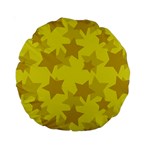 Yellow Star Standard 15  Premium Round Cushions Front