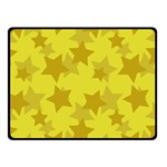 Yellow Star Double Sided Fleece Blanket (Small)  45 x34  Blanket Front