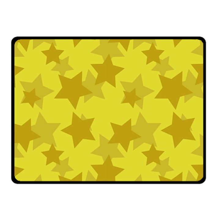 Yellow Star Double Sided Fleece Blanket (Small) 