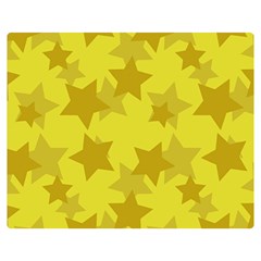 Yellow Star Double Sided Flano Blanket (medium)  by Mariart