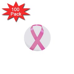 Breast Cancer Ribbon Pink 1  Mini Buttons (100 Pack) 