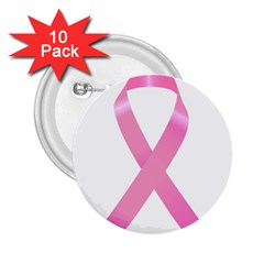 Breast Cancer Ribbon Pink 2 25  Buttons (10 Pack)  by Mariart