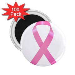 Breast Cancer Ribbon Pink 2 25  Magnets (100 Pack)  by Mariart