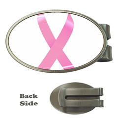 Breast Cancer Ribbon Pink Money Clips (oval) 