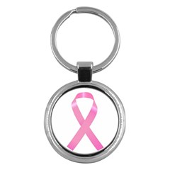 Breast Cancer Ribbon Pink Key Chains (round)  by Mariart