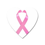 Breast Cancer Ribbon Pink Heart Magnet Front