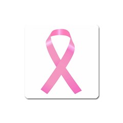 Breast Cancer Ribbon Pink Square Magnet by Mariart