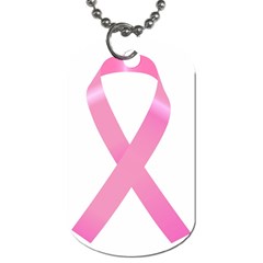 Breast Cancer Ribbon Pink Dog Tag (two Sides)