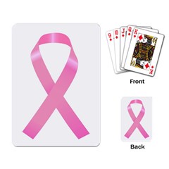 Breast Cancer Ribbon Pink Playing Card by Mariart