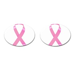 Breast Cancer Ribbon Pink Cufflinks (oval) by Mariart