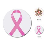 Breast Cancer Ribbon Pink Playing Cards (Round)  Front