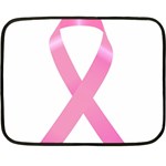 Breast Cancer Ribbon Pink Fleece Blanket (Mini) 35 x27  Blanket