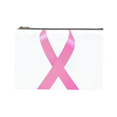 Breast Cancer Ribbon Pink Cosmetic Bag (large) 