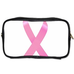 Breast Cancer Ribbon Pink Toiletries Bags by Mariart