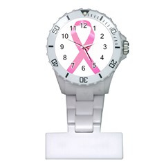 Breast Cancer Ribbon Pink Plastic Nurses Watch by Mariart