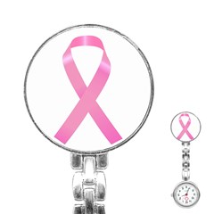 Breast Cancer Ribbon Pink Stainless Steel Nurses Watch by Mariart