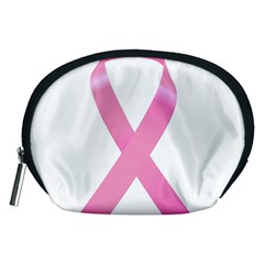 Breast Cancer Ribbon Pink Accessory Pouches (medium)  by Mariart