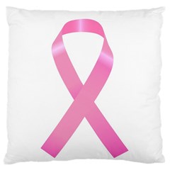 Breast Cancer Ribbon Pink Standard Flano Cushion Case (two Sides) by Mariart