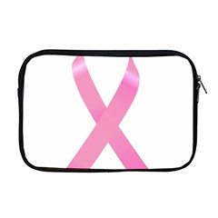 Breast Cancer Ribbon Pink Apple Macbook Pro 17  Zipper Case by Mariart